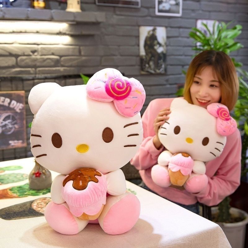 Doll plush toy cute cat ice cream cat doll