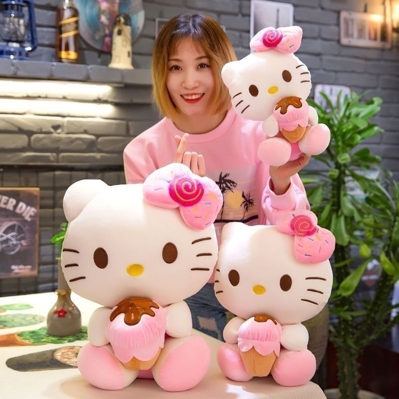 Doll plush toy cute cat ice cream cat doll